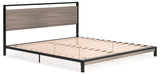 Dontally Gray/black King Platform Bed - Ella Furniture