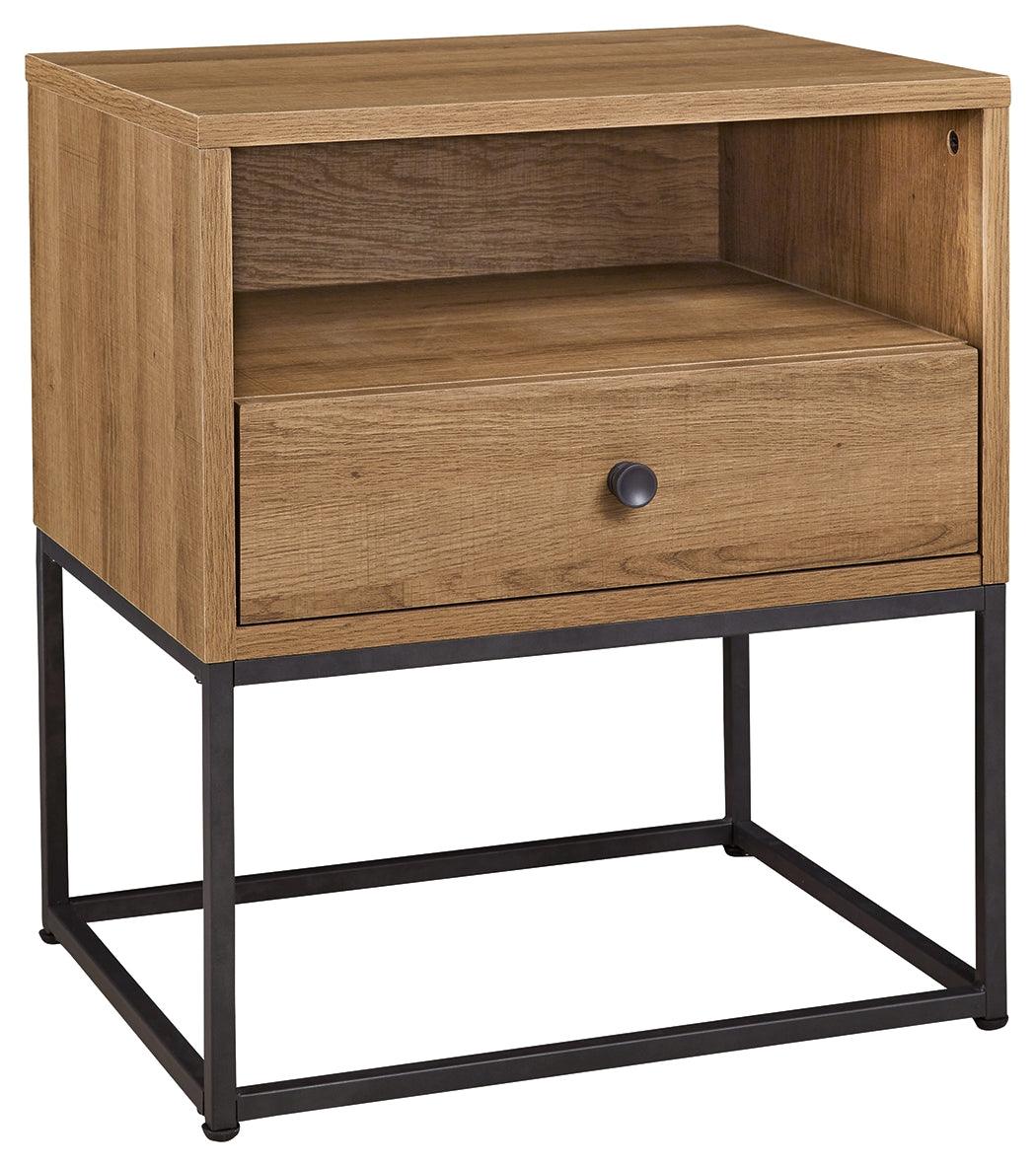 Thadamere Light Brown Nightstand - Ella Furniture