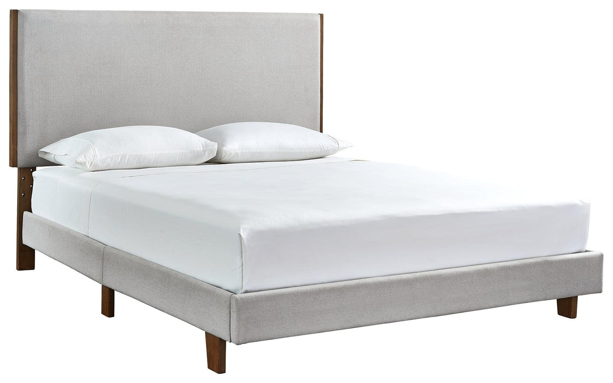 Tranhaus Beige Queen Upholstered Bed - Ella Furniture