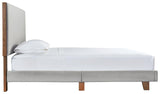 Tranhaus Beige Queen Upholstered Bed - Ella Furniture