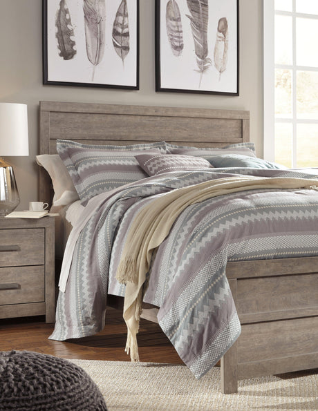 Culverbach Gray King Panel Bed - Ella Furniture
