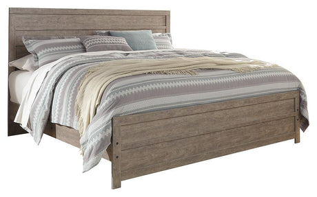 Culverbach Gray King Panel Bed - Ella Furniture