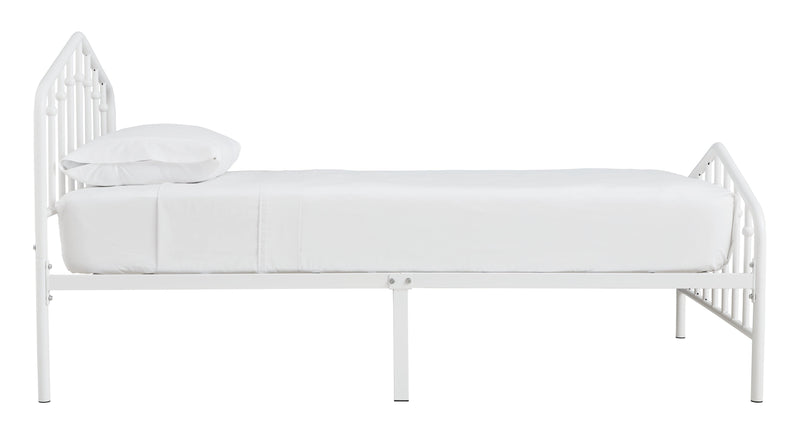 Trentlore White Twin Metal Bed - Ella Furniture