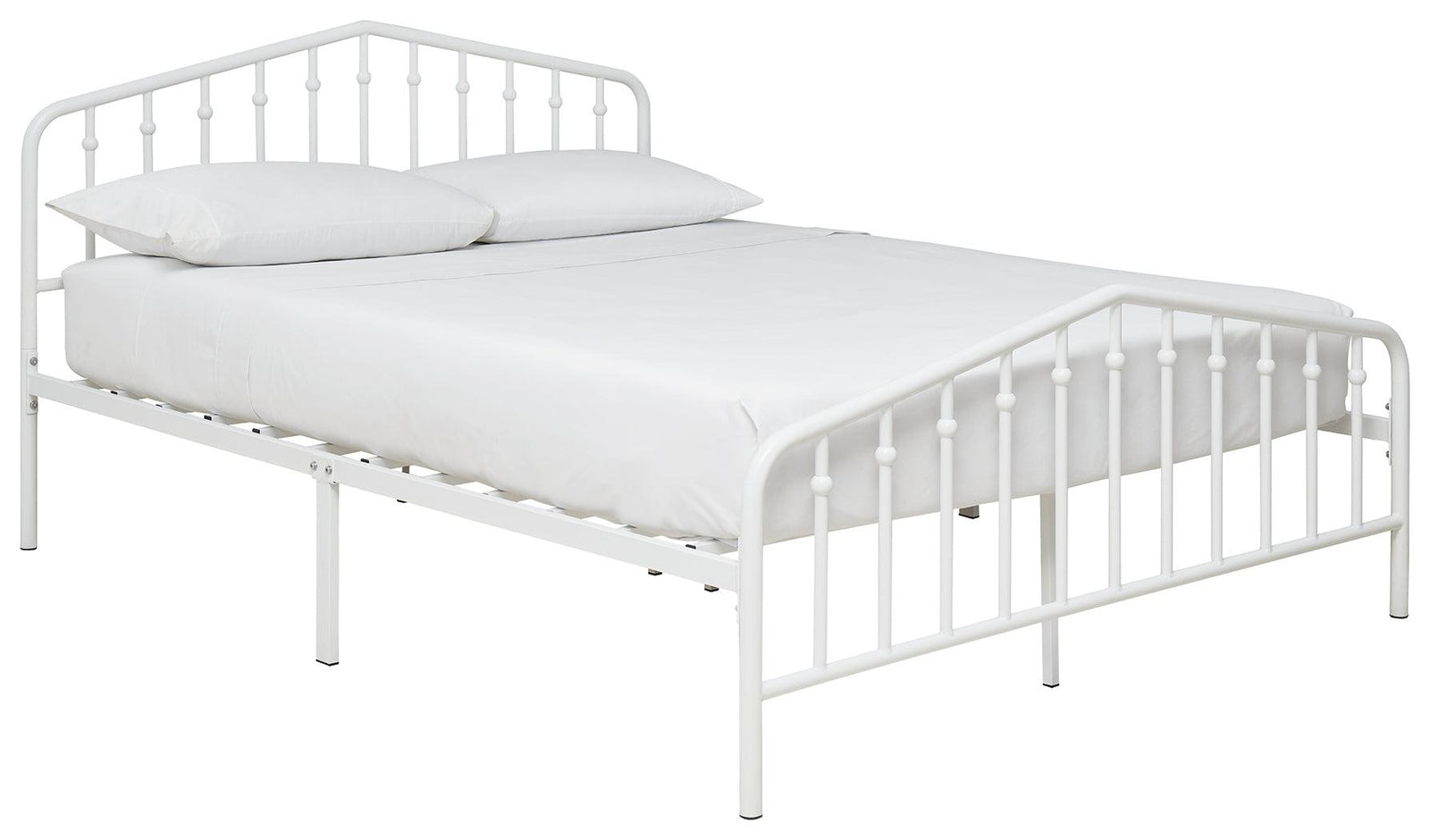 Trentlore White Queen Metal Bed - Ella Furniture