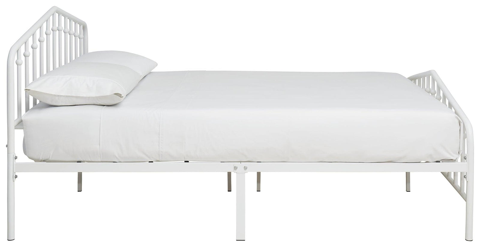 Trentlore White Queen Metal Bed - Ella Furniture