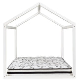 Flannibrook White Full House Bed Frame - Ella Furniture