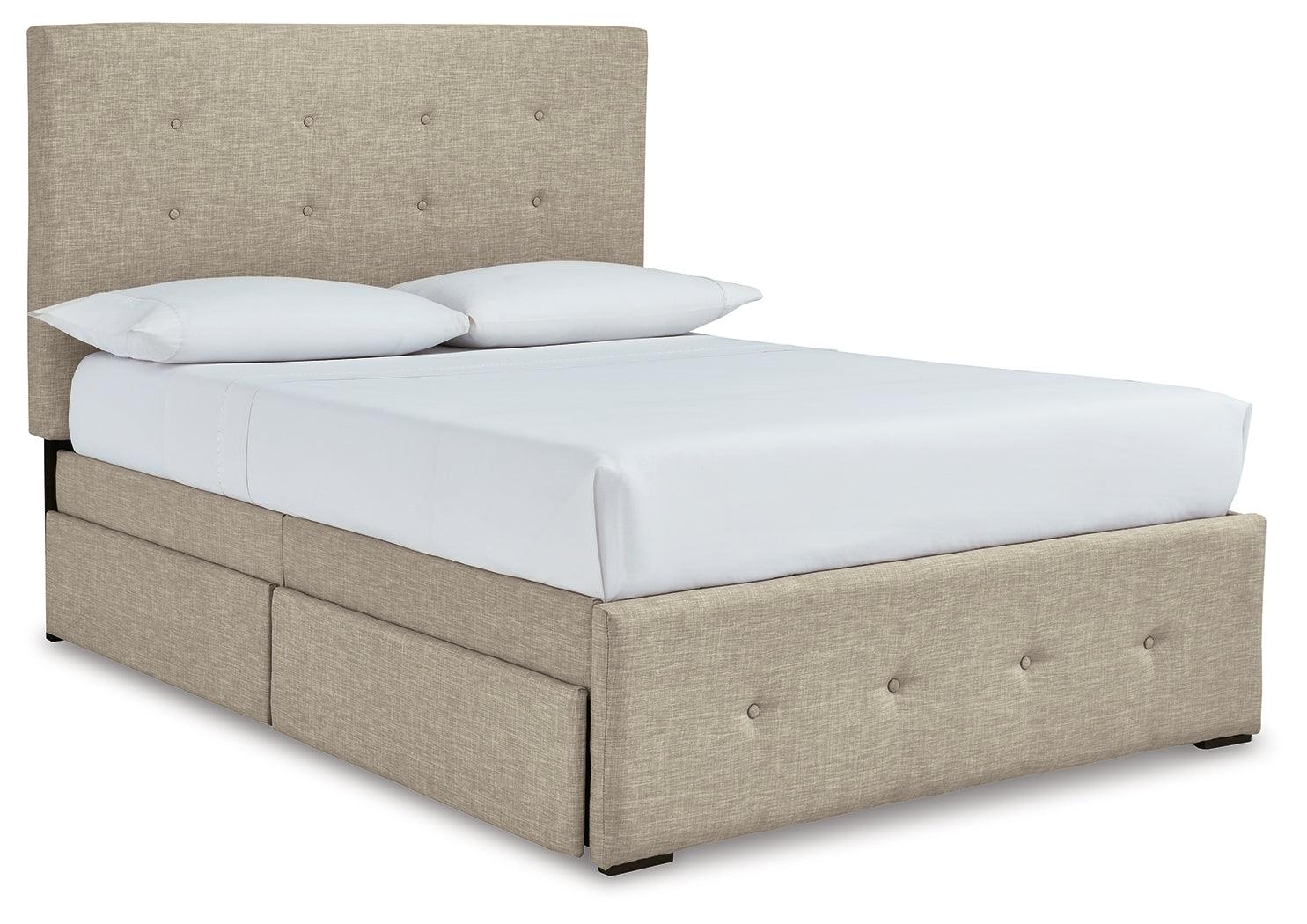 Gladdinson Gray Full Upholstered Storage Bed - Ella Furniture