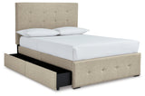 Gladdinson Gray Full Upholstered Storage Bed - Ella Furniture