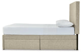 Gladdinson Gray Full Upholstered Storage Bed - Ella Furniture