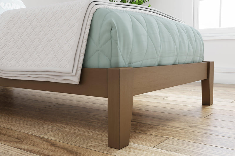 Tannally Light Brown Twin Platform Bed - Ella Furniture