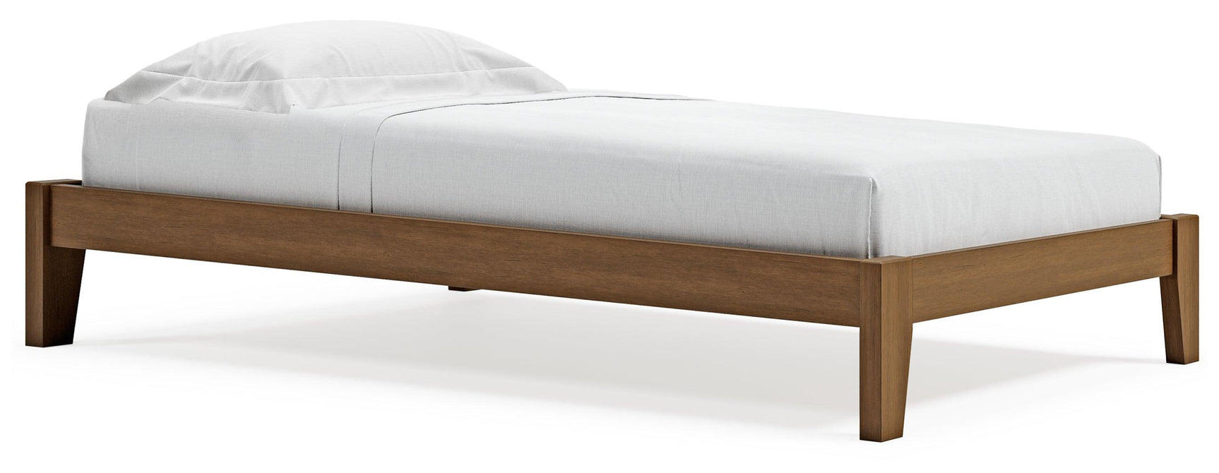 Tannally Light Brown Twin Platform Bed - Ella Furniture