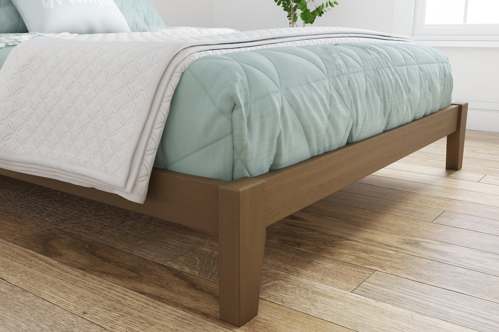 Tannally Light Brown Full Platform Bed - Ella Furniture