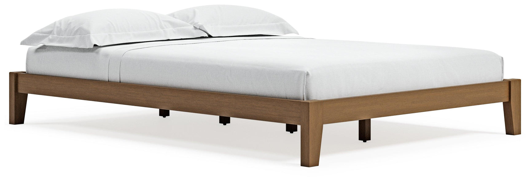 Tannally Light Brown Full Platform Bed - Ella Furniture