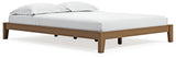 Tannally Light Brown Queen Platform Bed - Ella Furniture