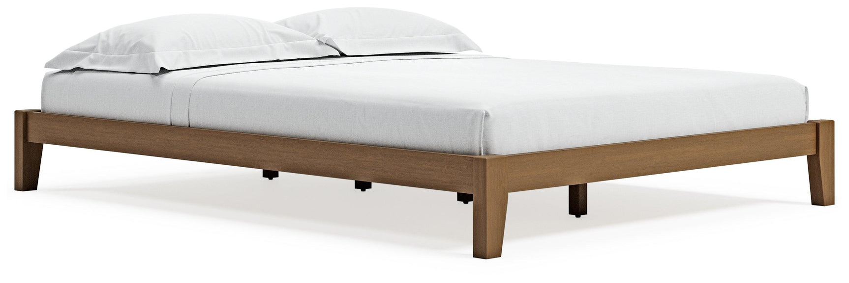 Tannally Light Brown Queen Platform Bed - Ella Furniture