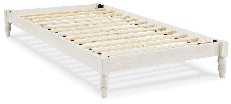 Tannally White Twin Platform Bed - Ella Furniture