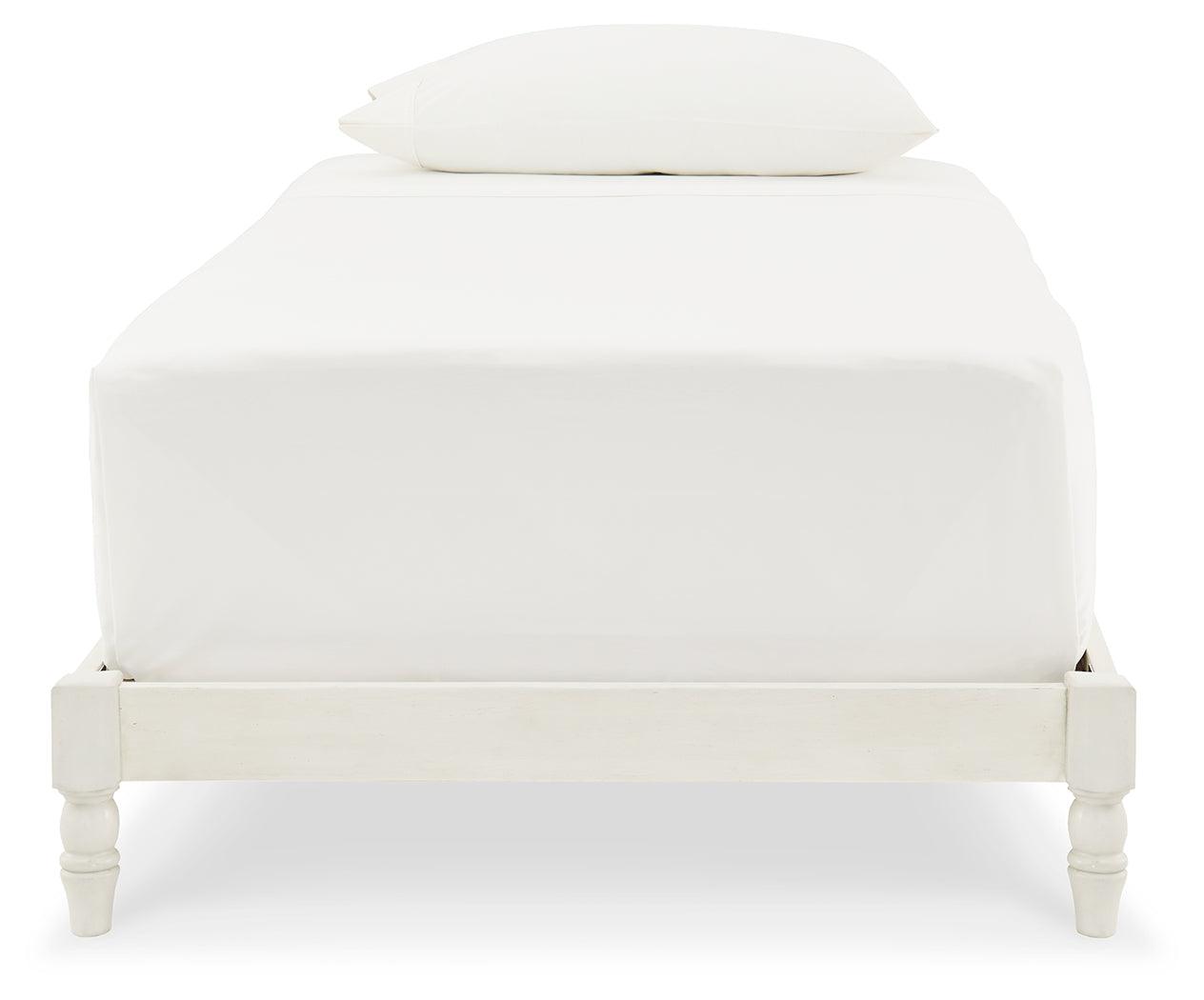 Tannally White Twin Platform Bed - Ella Furniture