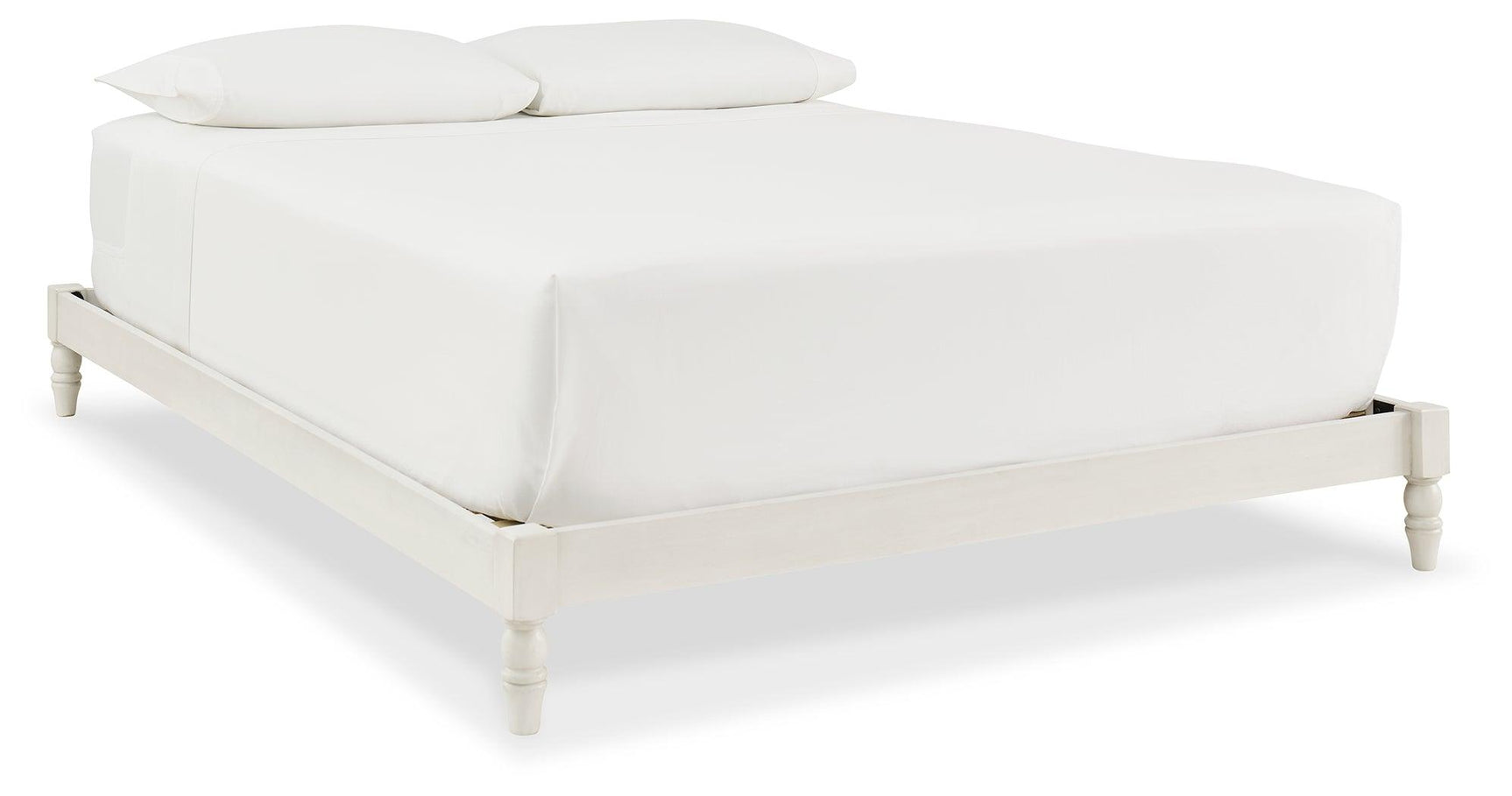 Tannally White Queen Platform Bed - Ella Furniture