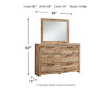 Hyanna Tan Dresser And Mirror - Ella Furniture