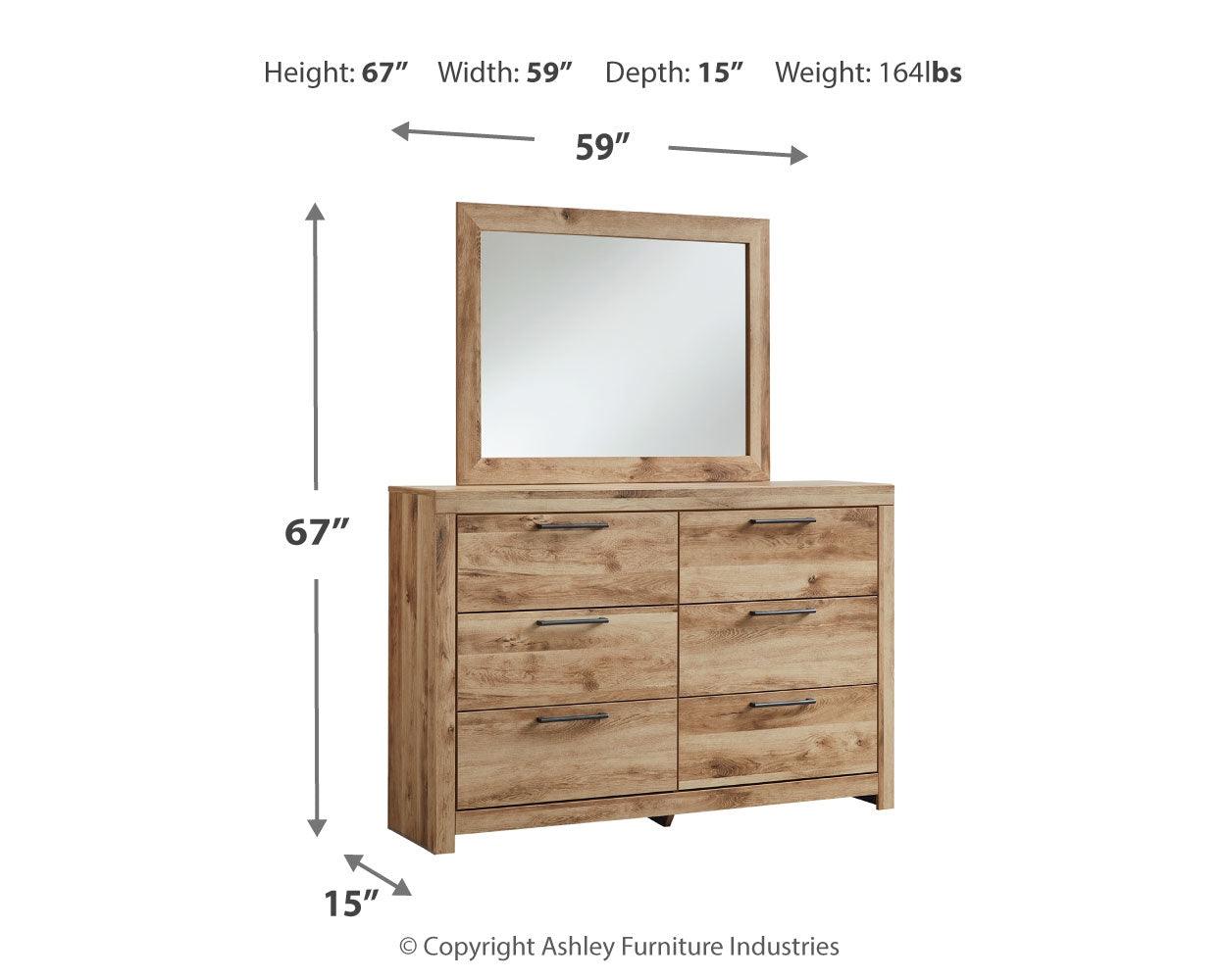 Hyanna Tan Dresser And Mirror - Ella Furniture