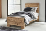 Hyanna Tan Brown Twin Panel Bed - Ella Furniture