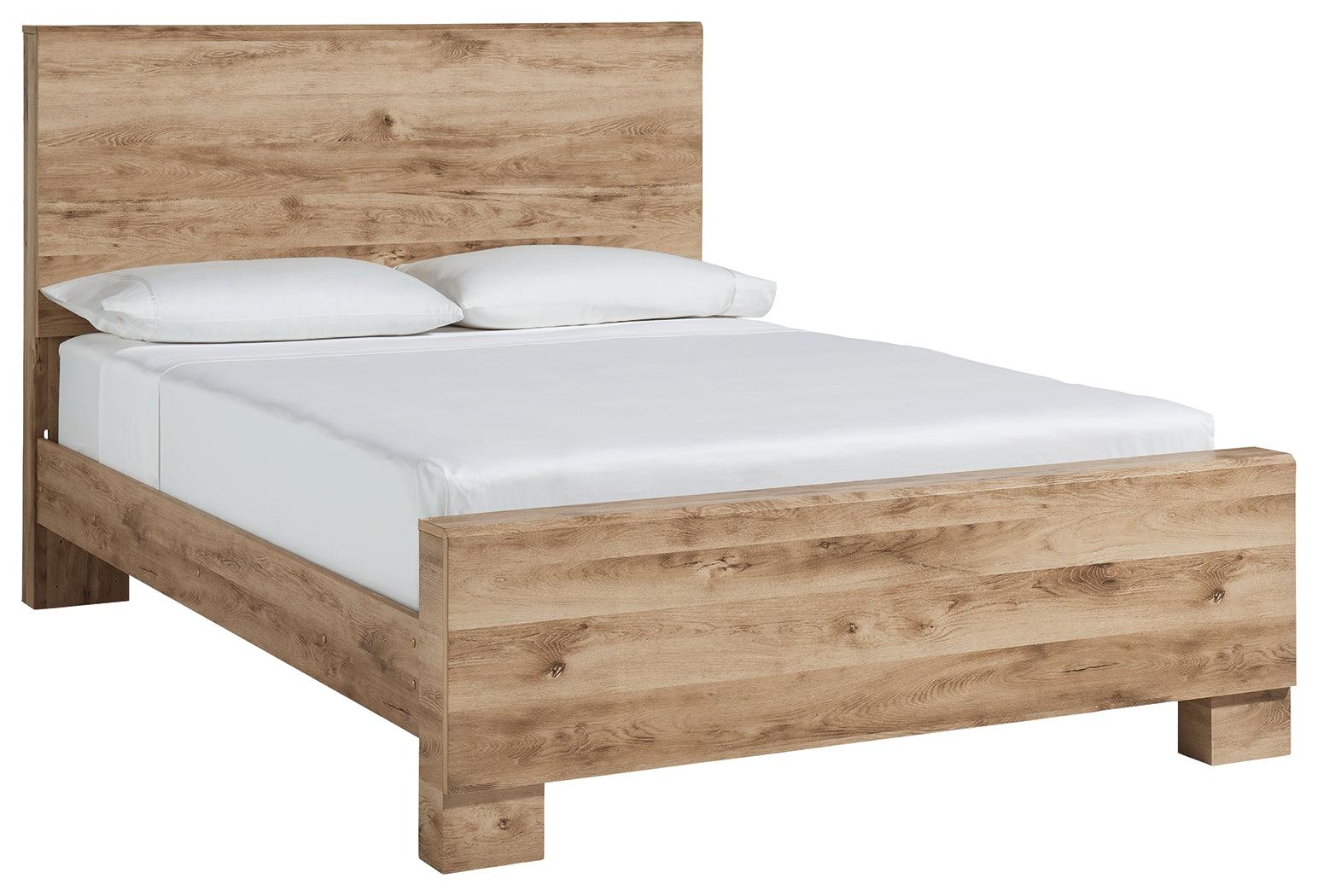 Hyanna Tan Queen Panel Bed - Ella Furniture