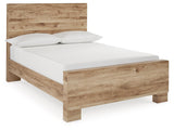 Hyanna Tan Brown Full Panel Bed - Ella Furniture