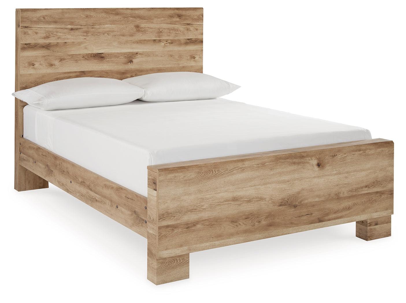 Hyanna Tan Brown Full Panel Bed - Ella Furniture