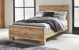 Hyanna Tan Brown Full Panel Bed - Ella Furniture