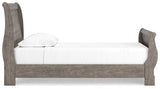 Bayzor Gray Twin Sleigh Bed - Ella Furniture