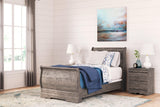 Bayzor Gray Twin Sleigh Bed - Ella Furniture