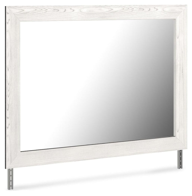 Gerridan White/Gray Bedroom Mirror - Ella Furniture