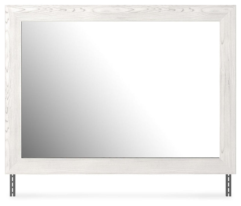 Gerridan White/Gray Bedroom Mirror - Ella Furniture