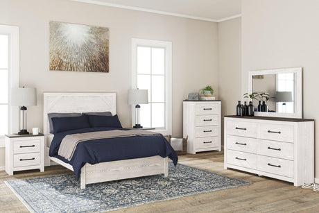 Gerridan White/Gray Full Panel Bed - Ella Furniture
