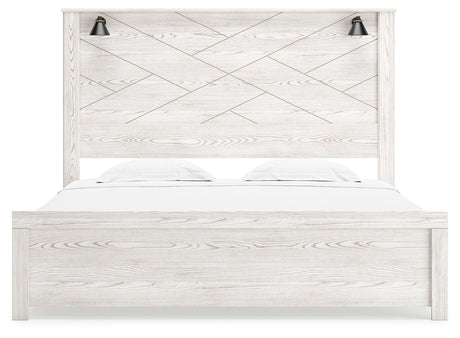Gerridan White/Gray King Panel Bed - Ella Furniture