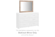 Senniberg Light Brown/white Bedroom Mirror - Ella Furniture