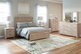 Senniberg Light Brown/white Full Panel Bed - Ella Furniture