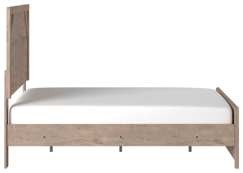 Senniberg Light Brown/white Full Panel Bed - Ella Furniture
