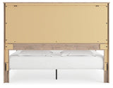 Senniberg Light Brown/white King Panel Bed - Ella Furniture