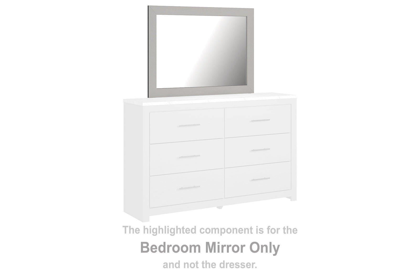 Cottonburg Light Gray/white Bedroom Mirror - Ella Furniture