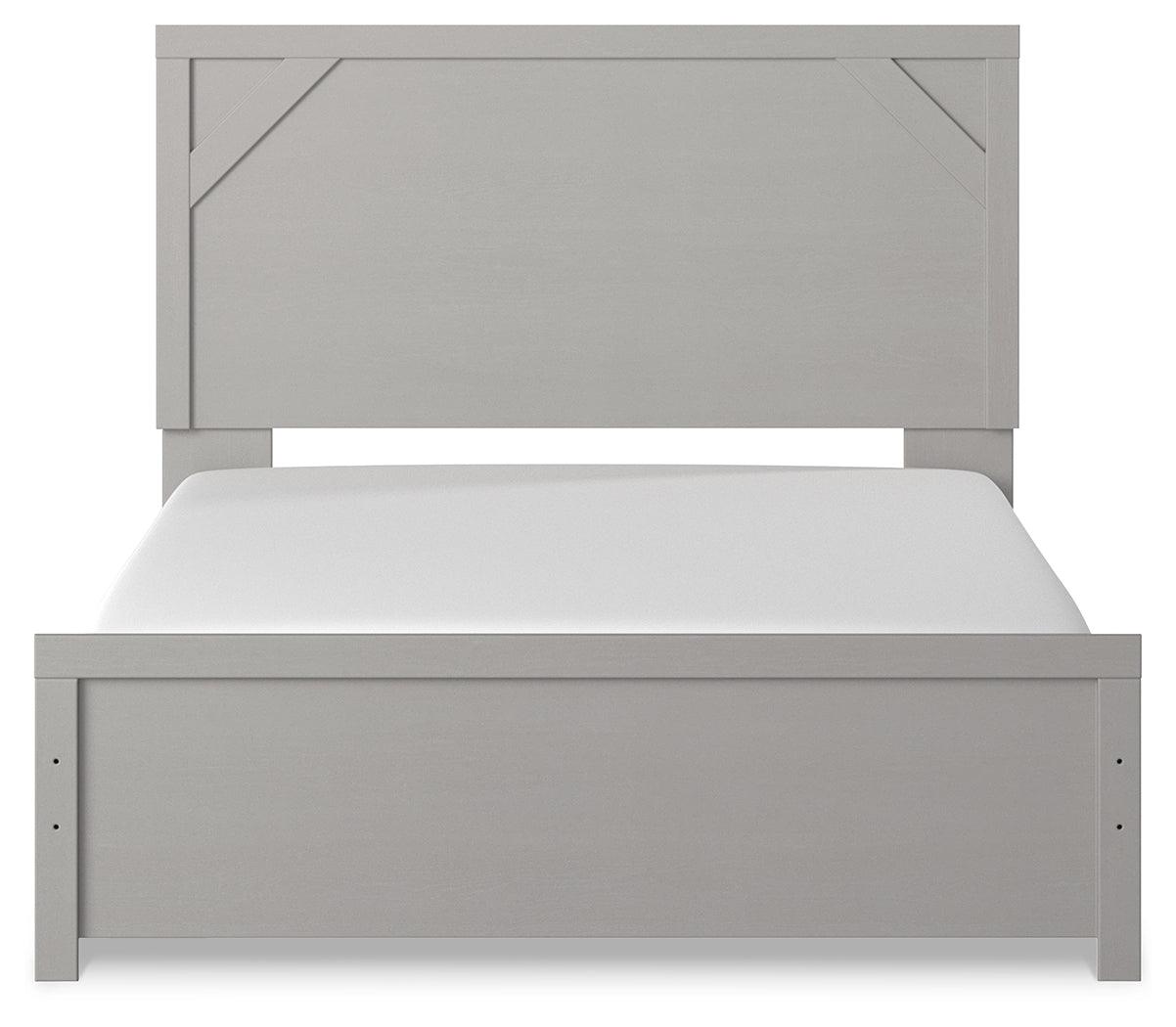 Cottonburg Light Gray/white Queen Panel Bed B1192B2 - Ella Furniture