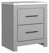 Cottonburg Light Gray/white Nightstand - Ella Furniture