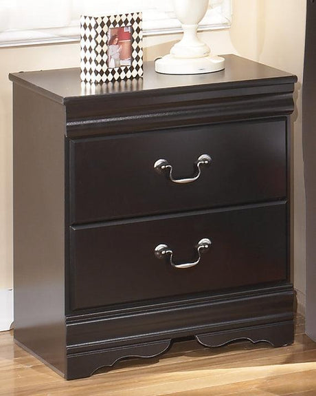 Huey Vineyard Black Nightstand - Ella Furniture