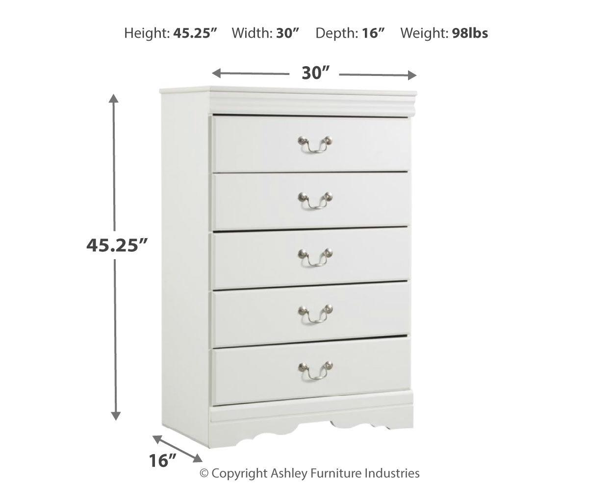 Anarasia White Chest Of Drawers - Ella Furniture