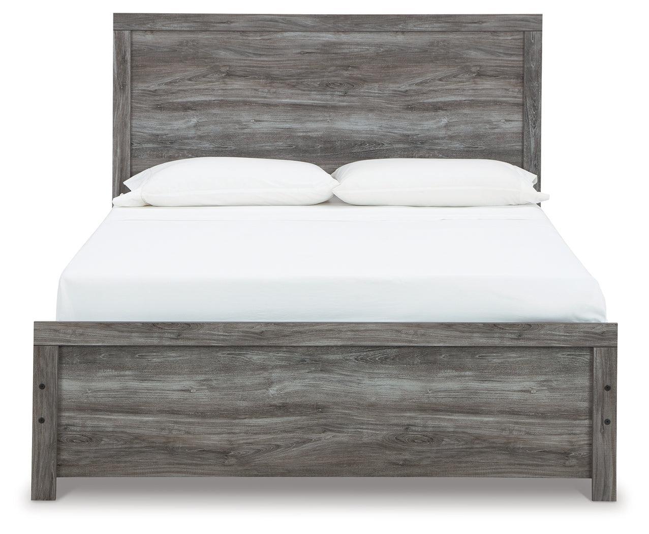 Bronyan Dark Gray Queen Panel Bed - Ella Furniture