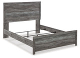 Bronyan Dark Gray Queen Panel Bed - Ella Furniture