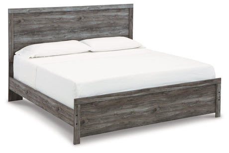Bronyan Dark Gray King Panel Bed - Ella Furniture