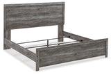 Bronyan Dark Gray King Panel Bed - Ella Furniture