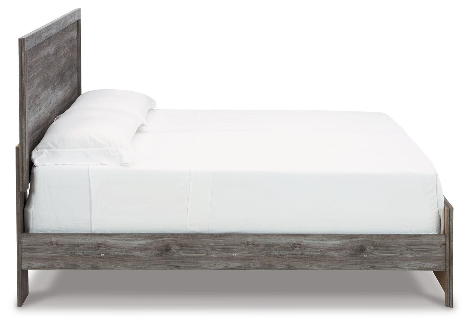 Bronyan Dark Gray King Panel Bed - Ella Furniture