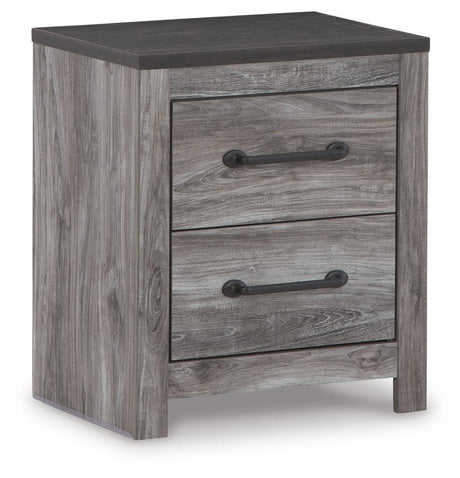 Bronyan Dark Gray Nightstand - Ella Furniture
